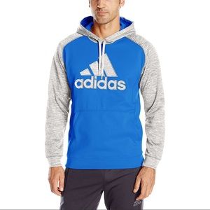 ADIDAS Blue/Gray Hooded Sweatshirt Size Small